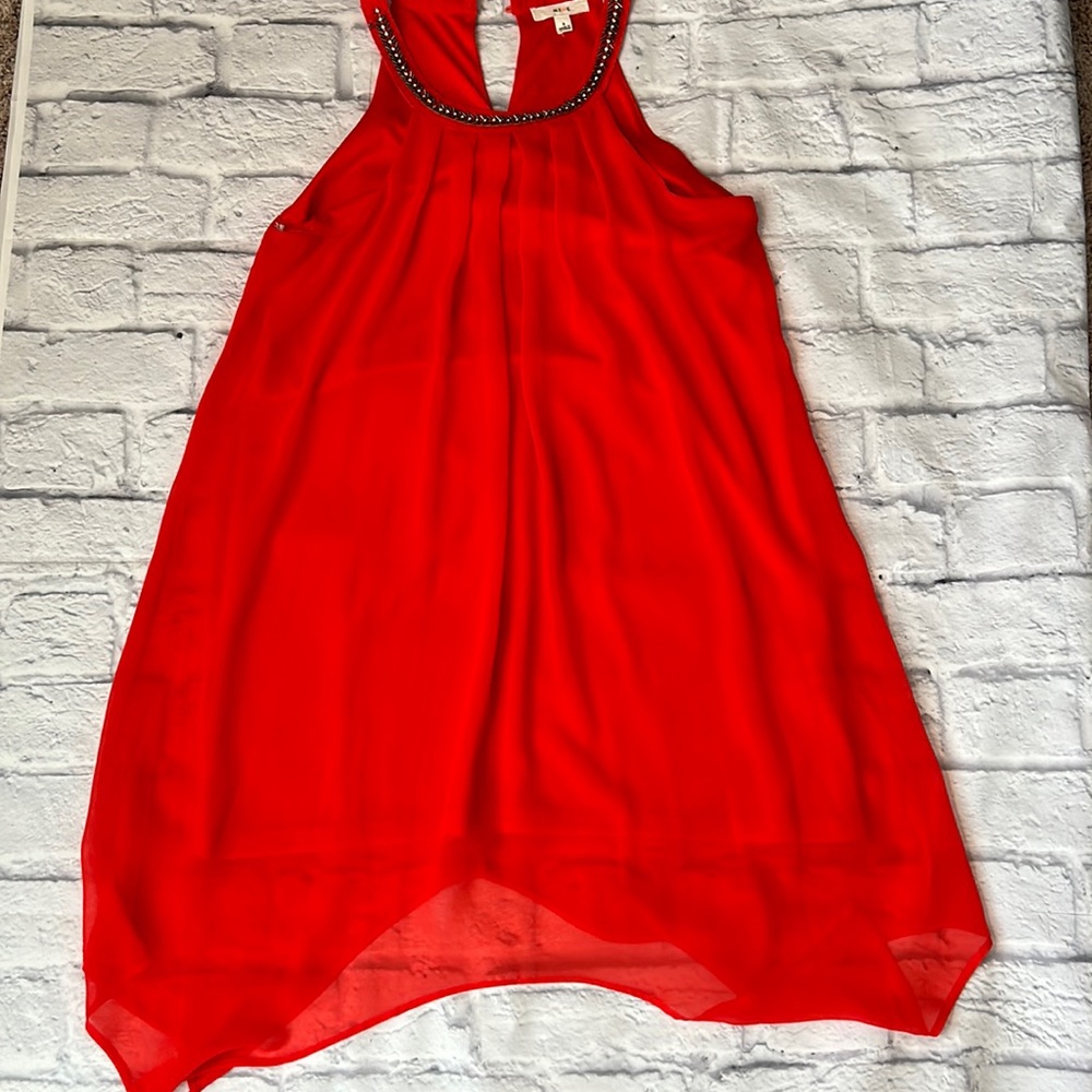 Mine Red Flared Summer Red Dress